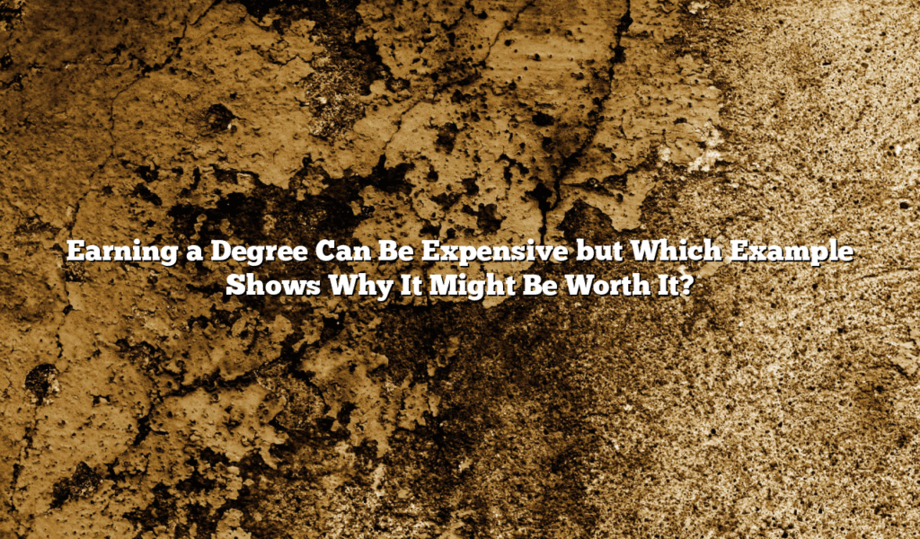 Earning a Degree Can Be Expensive but Which Example Shows Why It Might Be Worth It?